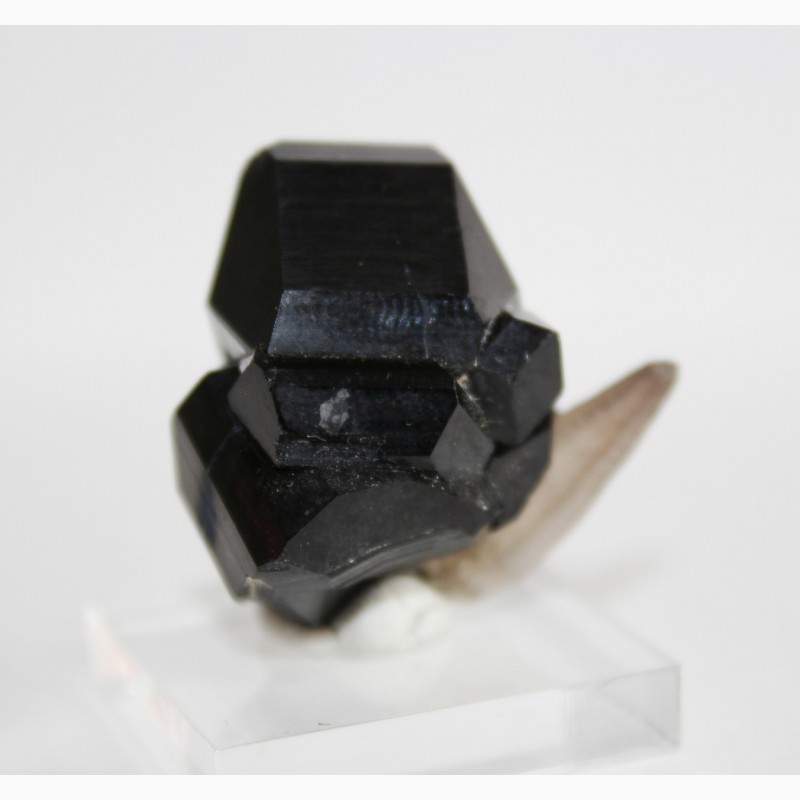 Фото 10. Черный турмалин (шерл), кварц, сросток кристаллов