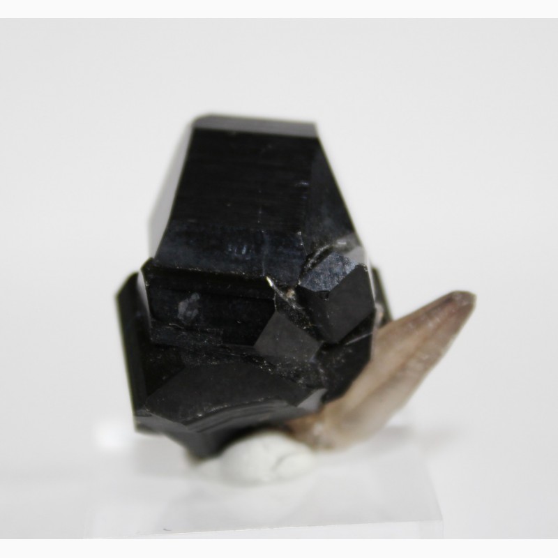 Фото 2. Черный турмалин (шерл), кварц, сросток кристаллов
