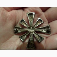 Серебряная брошь Мальтийский крест. 60-е гг