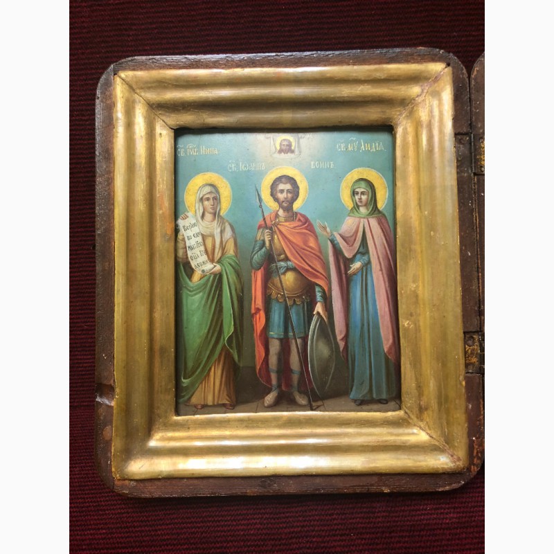 Фото 8. Старинная икона Св.Равноапостольные мученица Нина и Иоан воин