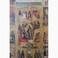 Продается Храмовая икона Воскресение Христово со Страстями и Праздниками. Саратов XIX в