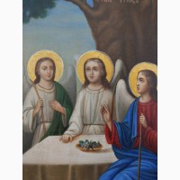 Продается Икона Троица Ветхозаветная (Гостеприимство Авраама). Конец XIX века