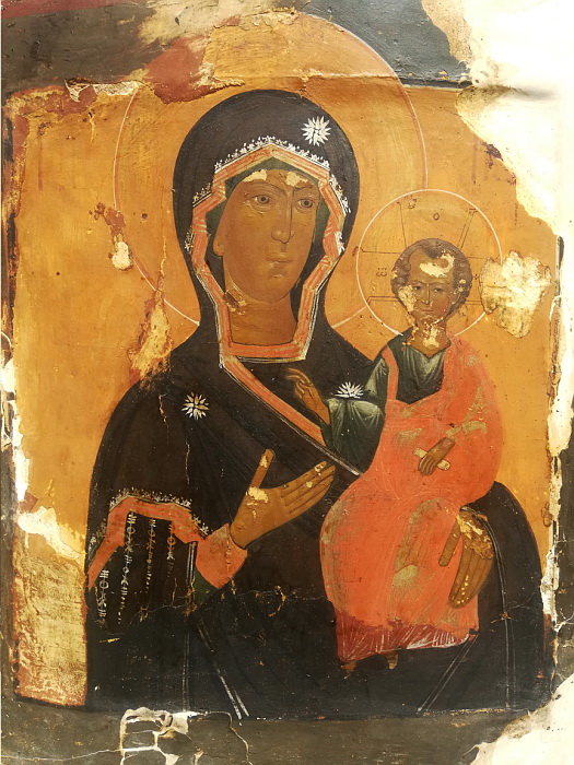Фото 2. Икона Смоленская Пресвятая Богородица, древняя, 19 век