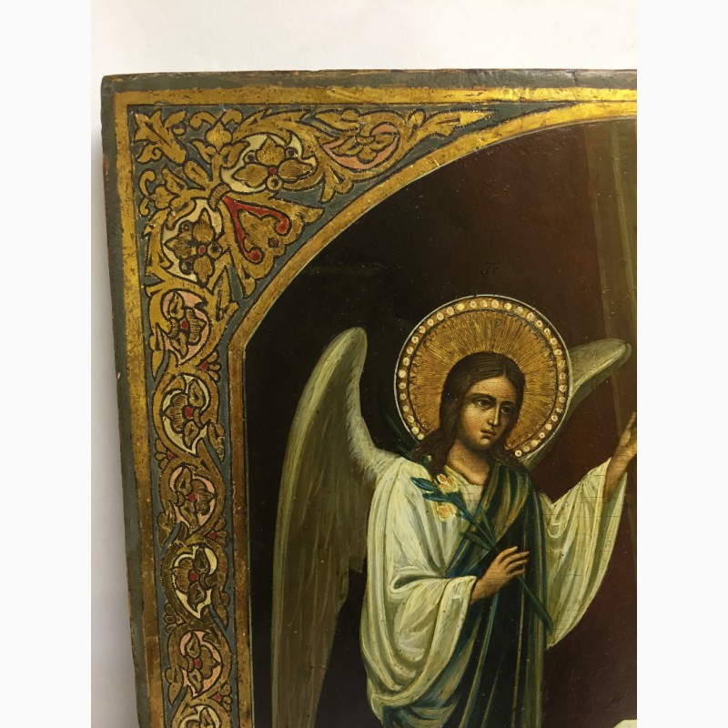 Фото 2. Старинная икона «Благовещение Пресвятой Богородицы» Вторая половина 19 века
