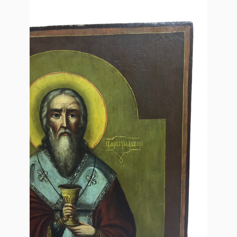 Фото 3. Старинная икона «Святой Анатолий Патриарх Цареградский» Вторая половина 19 века