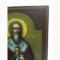 Старинная икона «Святой Анатолий Патриарх Цареградский» Вторая половина 19 века