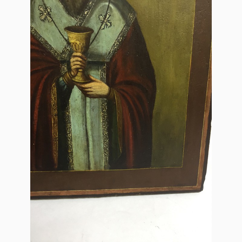 Фото 4. Старинная икона «Святой Анатолий Патриарх Цареградский» Вторая половина 19 века