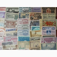 Старинные Нотгельды Австрии, 100 банкнот без повторов