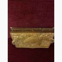 Старинная бронзовая подставка для настольного блокнота Слоны