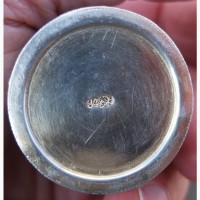 Серебряная чарка в многоцветных эмалях, серебро 84