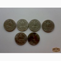 Монеты 5 шт.: 1987, 1993 2шт., 1982, 1995,. liberty quarter dollar