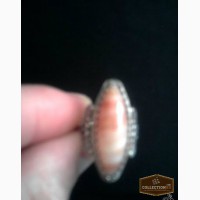 Серебрянное женское кольцо с агатом в Казани