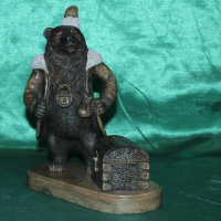 Медведь Купец авторская работа эксклюзивный сувенир оригинальный подарок бизнес класса