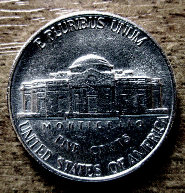 Фото 2. Редкая монета 5 центов 1989 год. США