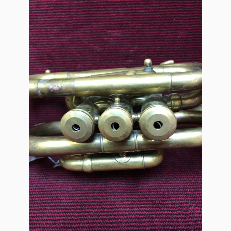 Фото 5. Труба корнет Медный духовный музыкальный инструмент 