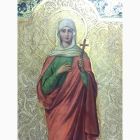 Старинная икона Св.Мученицы Натальи в киоте Рубеж 19-20 века