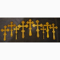 Коллекция из 9-ти старинных напрестольных крестов. Серебро 84, позолота. Россия, XIX в