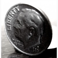 Редкая монета 10 центов 1987 год. США