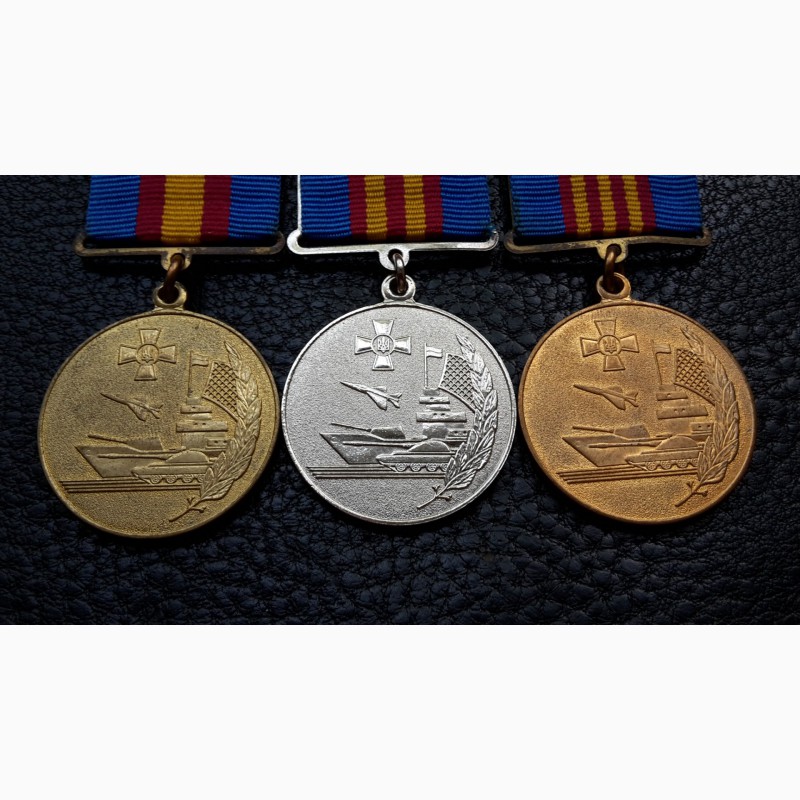 Фото 3. Медали. За образцовость в военной службе. 1, 2, 3 степень. ВС Украина. Полный комплект