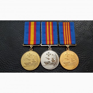 Медали. За образцовость в военной службе. 1, 2, 3 степень. ВС Украина. Полный комплект
