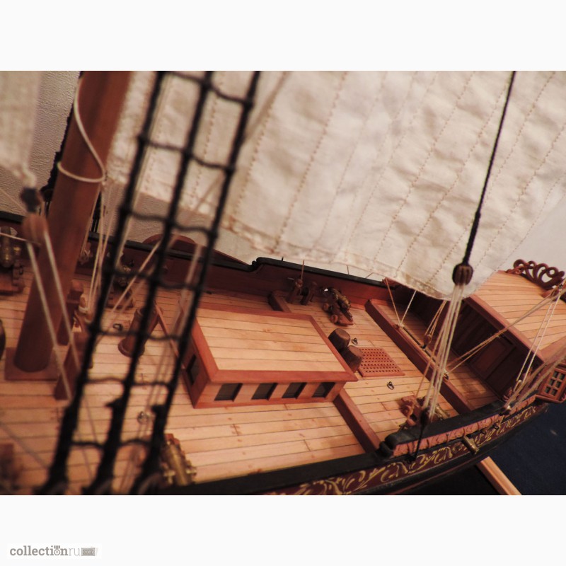Фото 3. Модель корабля полностью ручной работы. Реконструкция голландской яхты 17 века