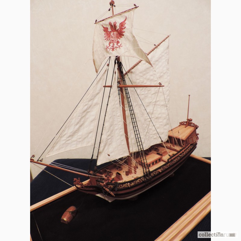 Фото 5. Модель корабля полностью ручной работы. Реконструкция голландской яхты 17 века