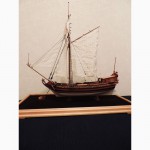 Модель корабля полностью ручной работы. Реконструкция голландской яхты 17 века