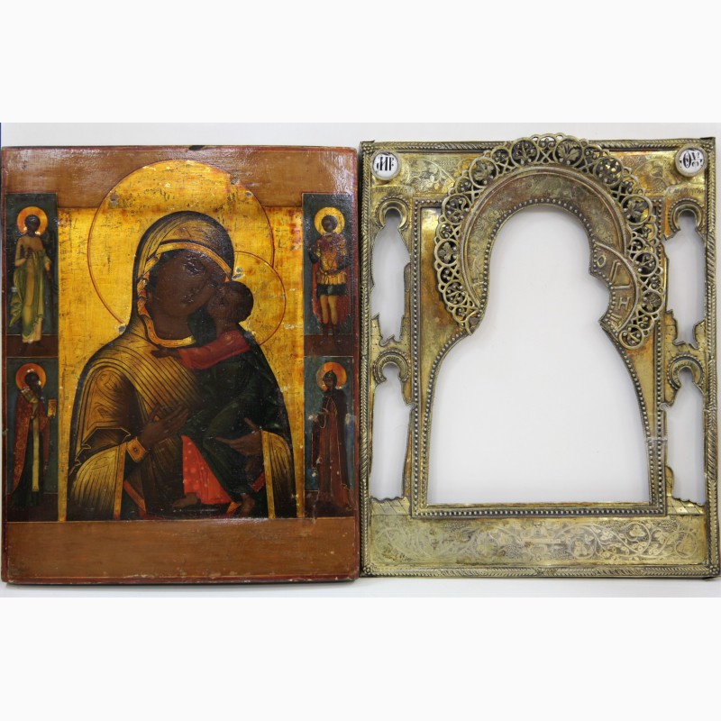 Фото 2. Продается Икона Толгская Пресвятая Богородица с предстоящими. Ярославль 1867 год