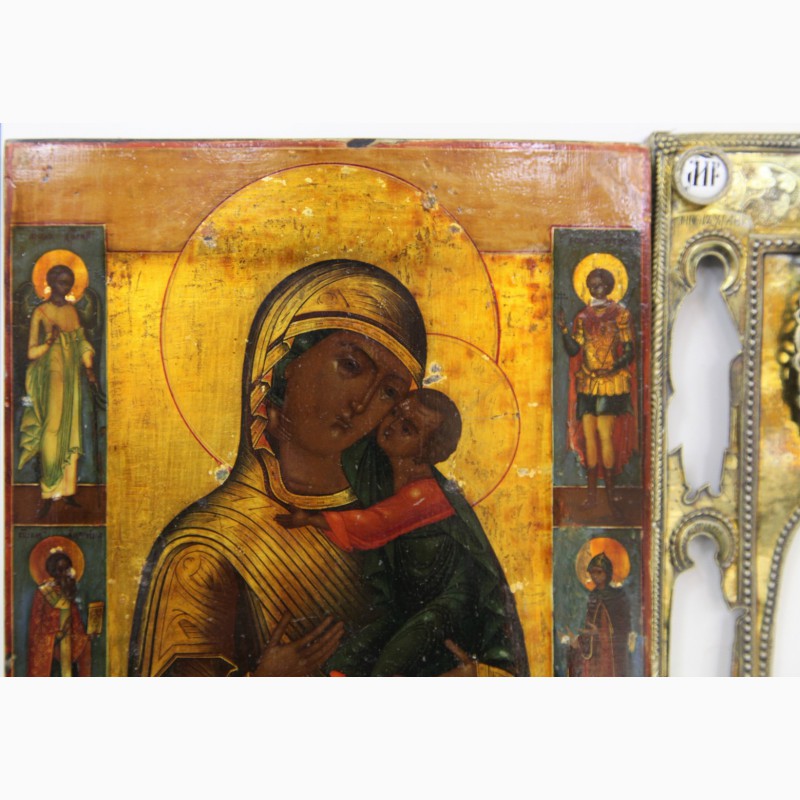 Фото 5. Продается Икона Толгская Пресвятая Богородица с предстоящими. Ярославль 1867 год