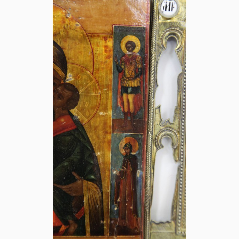 Фото 6. Продается Икона Толгская Пресвятая Богородица с предстоящими. Ярославль 1867 год