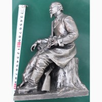 Силуминовая статуэтка Некрасов на охоте, СССР