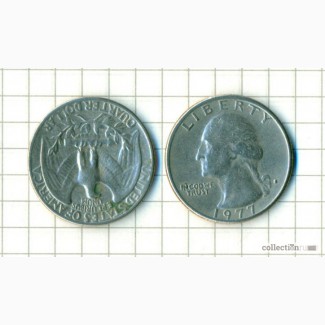 Продам монеты перевертыш Liberty quarter dollar 1964-1977 годов