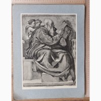 Папка гравюр Микеланджело Пророки и предсказательницы 16 гравюр, 1910 год издания