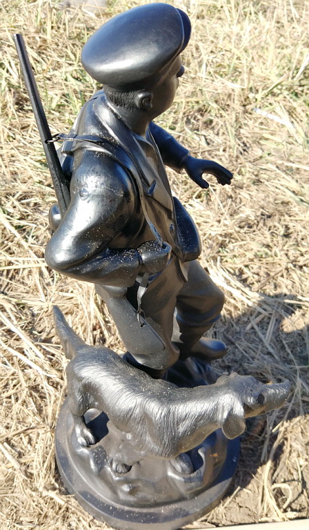 Фото 6. Чугунная статуэтка Охотник с собакой, Касли, 1989 год