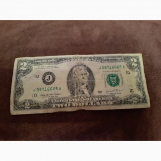 Продам купюру: two dollars, 1776 год