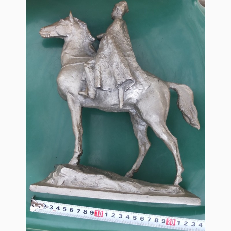 Фото 4. Силуминовая статуэтка Чапай на коне, Монументскульптура, СССР