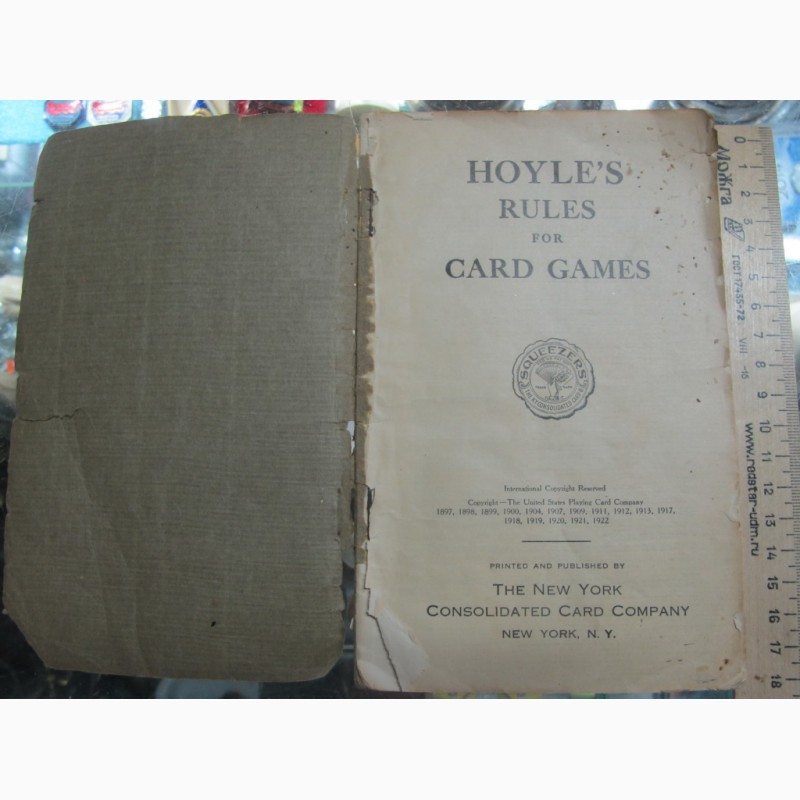 Фото 6. Книга Правила карточных игр по Хойлю, Нью-Йорк, 1922 год