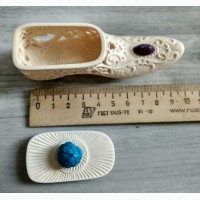 Шкатулка-туфелька, для ювелирных изделий, из бивня мамонта, резьба по бивню мамонта