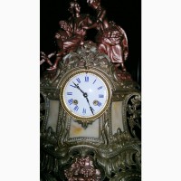 Бронзовые каминные часы, Франция, 19 век