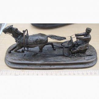 Бронзовая скульптура Ямщик, не гони лошадей, копия царской скульптуры