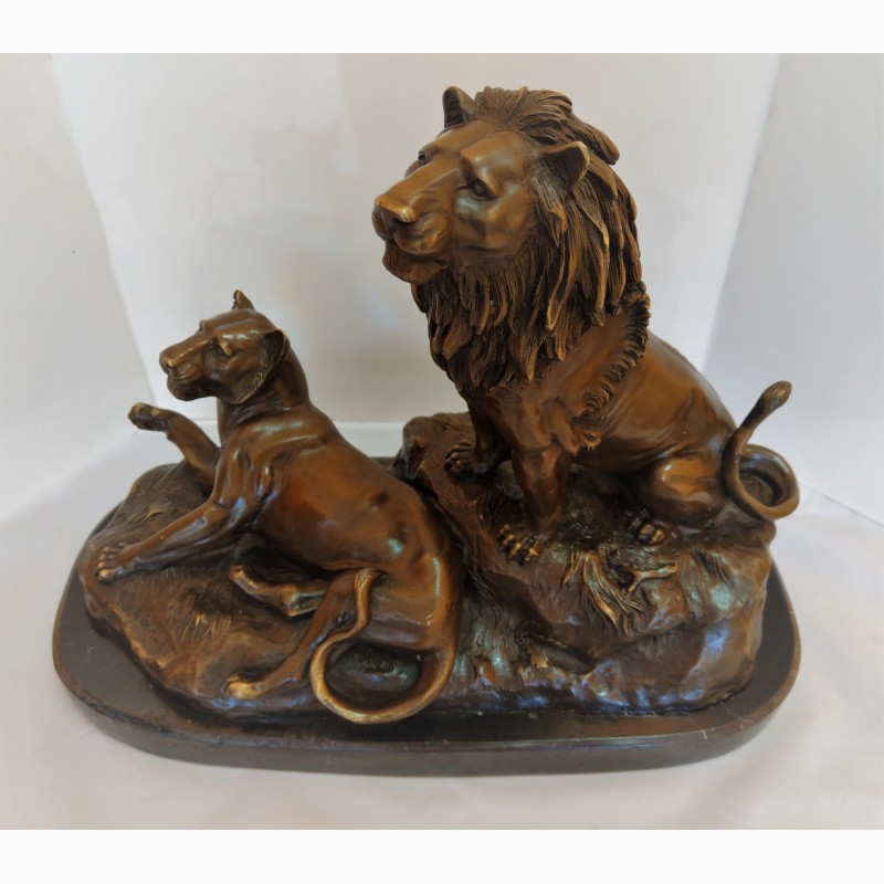 Фото 2. Продается Бронзовая скульптура Лев и львица G.Gardet. France 1900-1914 гг