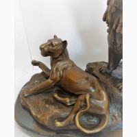 Продается Бронзовая скульптура Лев и львица G.Gardet. France 1900-1914 гг