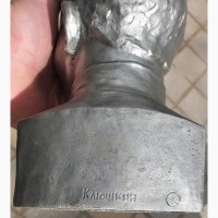 Бюст Дзержинский, сплав белого металла, авторский, высота 22 см