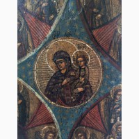 Продается Икона Божией Матери Неопалимая Купина с небесными светилами. Конец XIX века