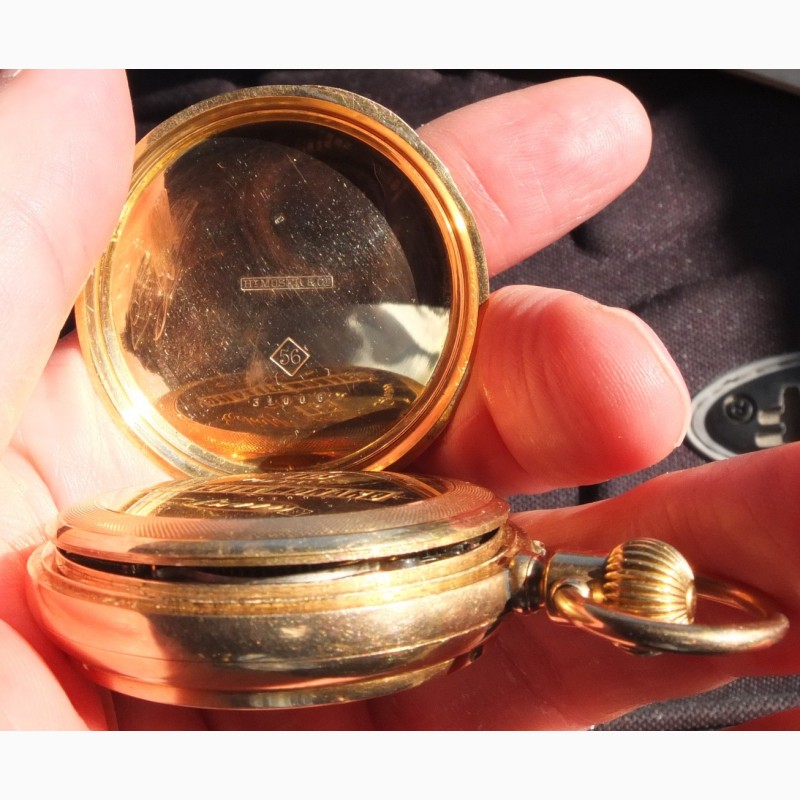 Фото 5. Золотые карманные часы Мозер, золото 56 проба, царская Россия