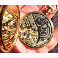 Золотые карманные часы Мозер, золото 56 проба, царская Россия