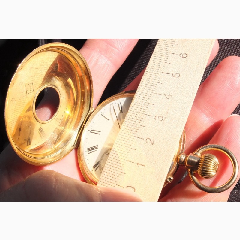 Фото 9. Золотые карманные часы Мозер, золото 56 проба, царская Россия