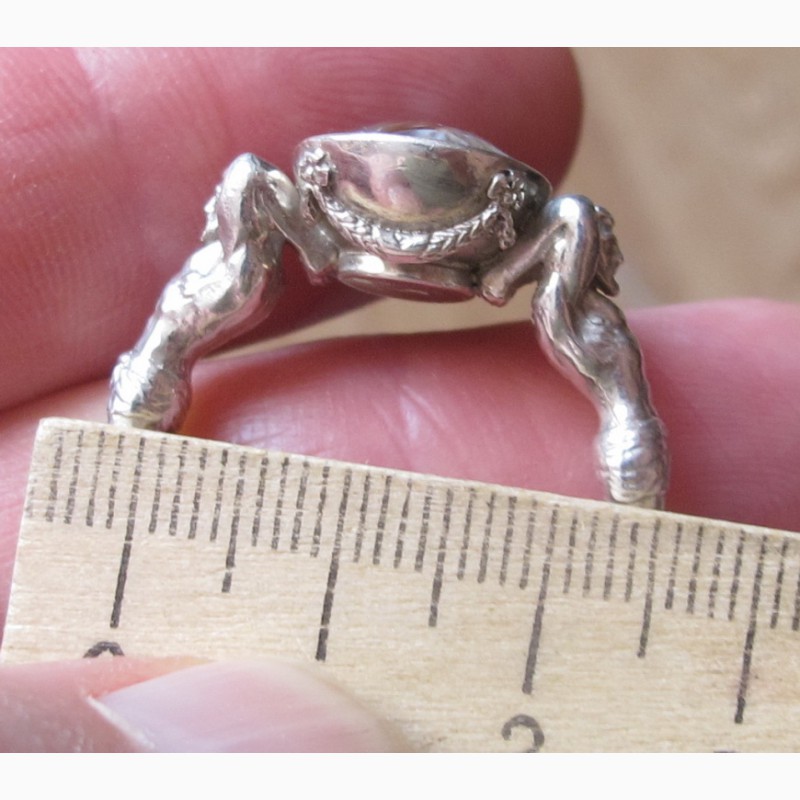 Фото 5. Серебряный перстень Атланты, серебро 925 проба, пейзажный агат