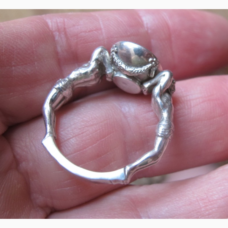 Фото 6. Серебряный перстень Атланты, серебро 925 проба, пейзажный агат