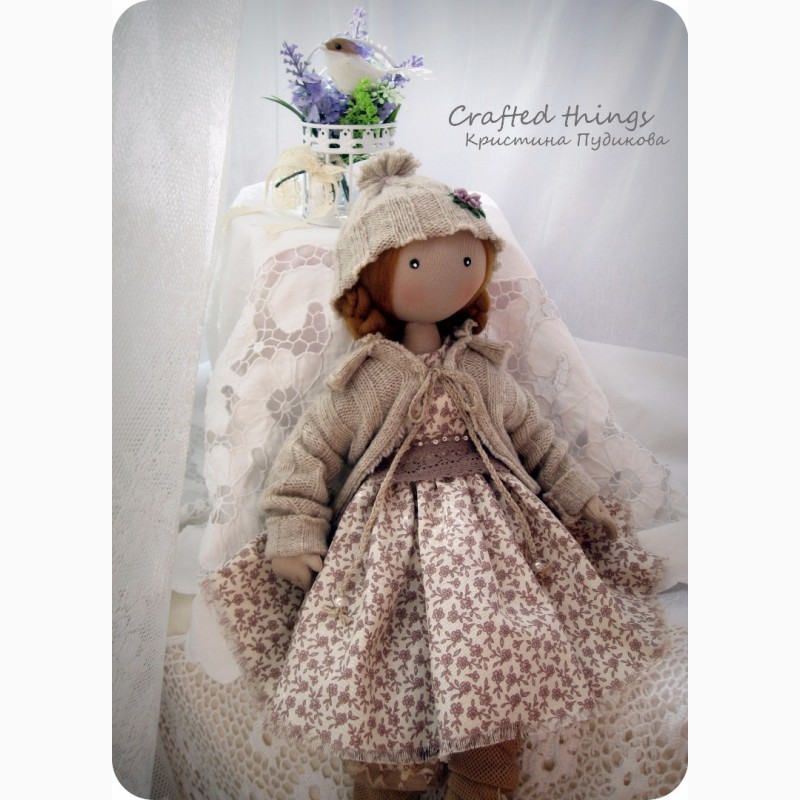 Фото 2. Текстильная интерьерная коллекционная кукла в стиле прованс. Магда